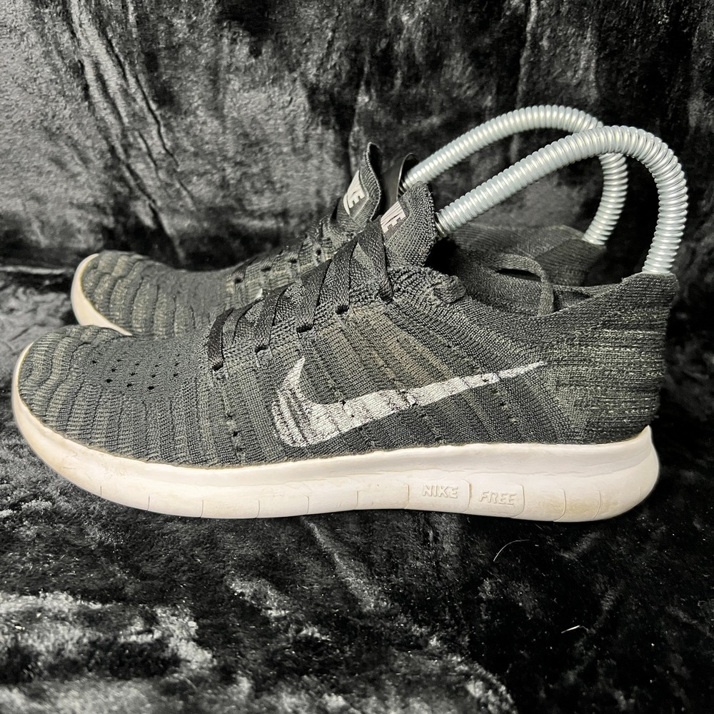 Nike Free RN Flyknit 831070-001 Womens US 6 Running Shoes Black Athletic Sneaker